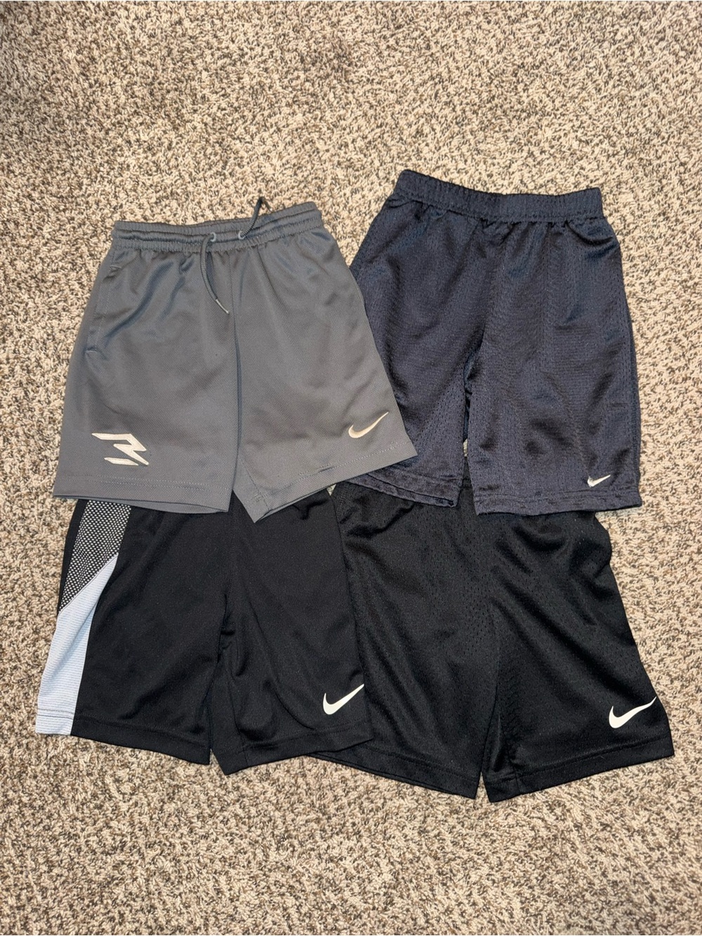 Nike Kids' Athletic Shorts - Black & Gray